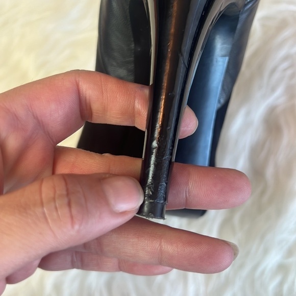 Nine West Black Peep Toe Pumps Size 7.5 - Picture 11 of 15